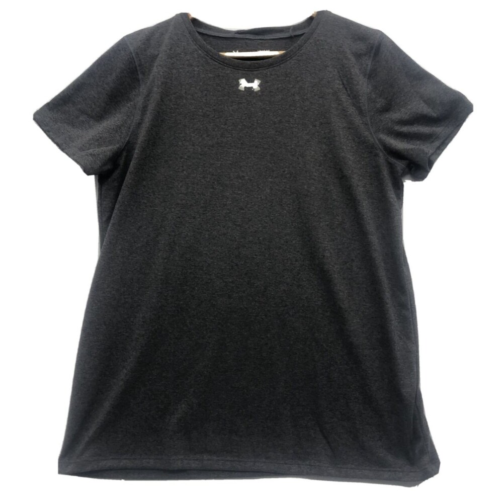 Under Armour Women's Shirt Size Large Short Sleeve Locker Athletic Gray